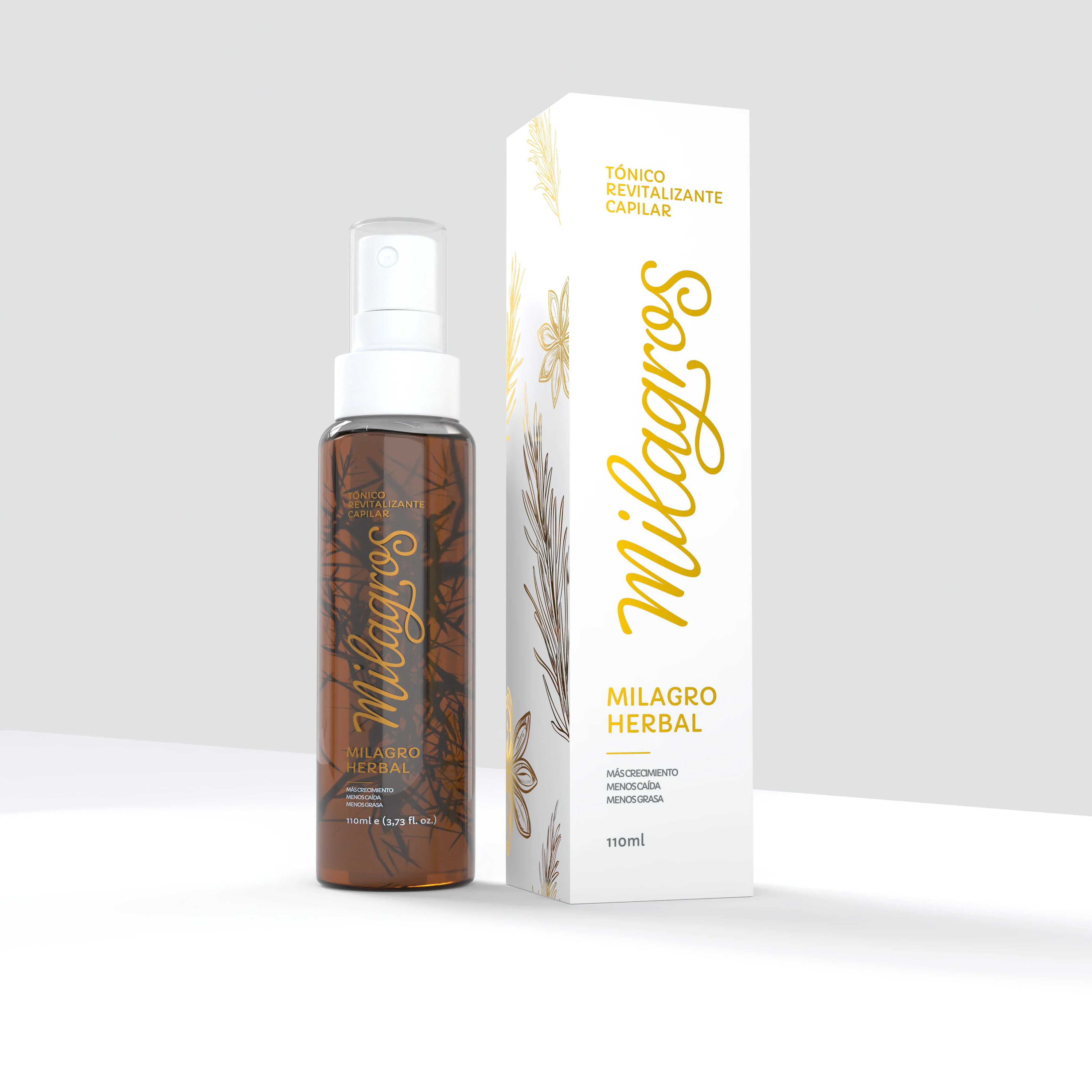 Tónico Revitalizante Capilar Milagro Herbal (tónico con romero)